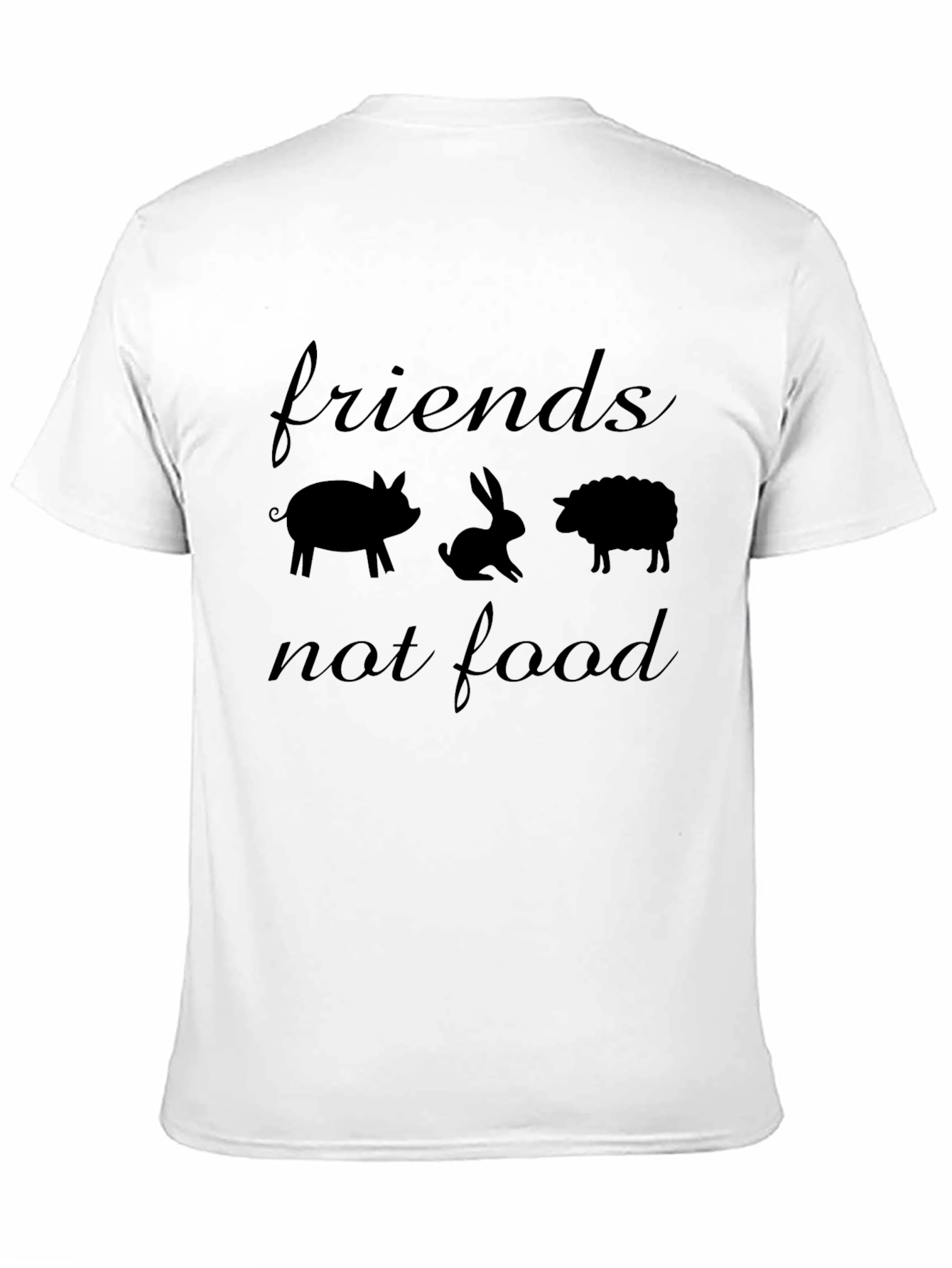 Vegan T-Shirt: Friends Not Food Animal Rights Tee