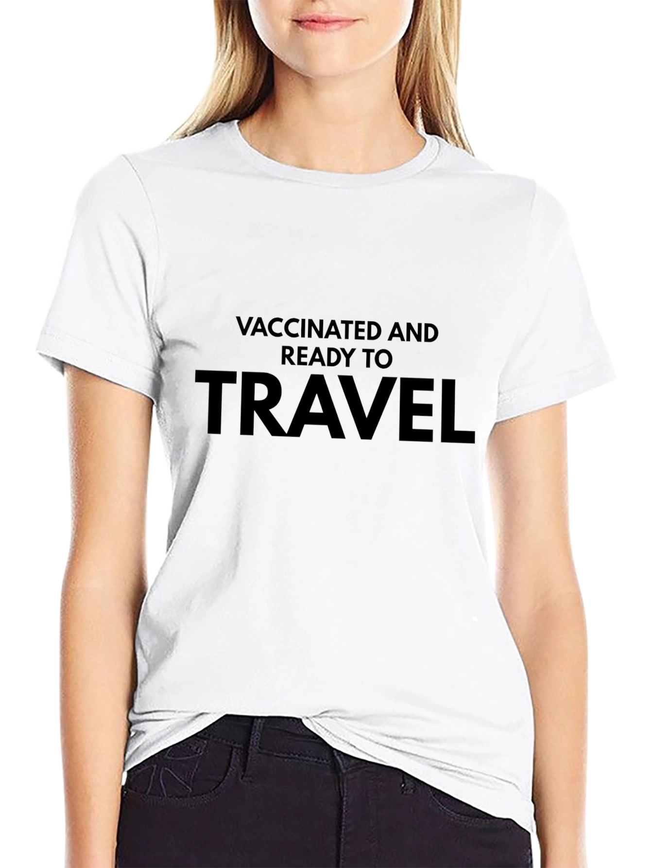 Vaccinated & Ready To Travel Black T-Shirt
