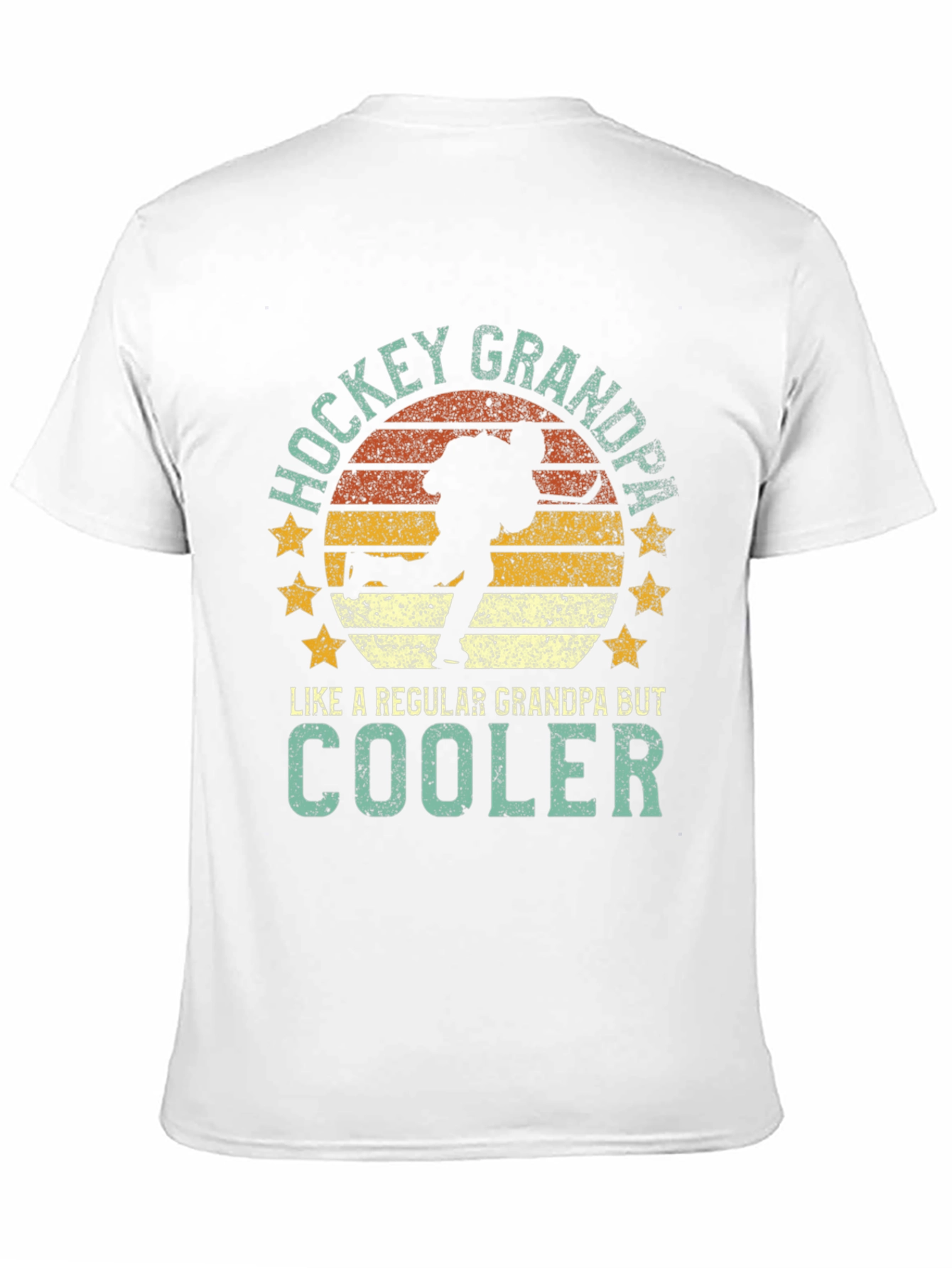 Hockey Grandpa Graphic T-Shirt - Cool Grandpa Tee