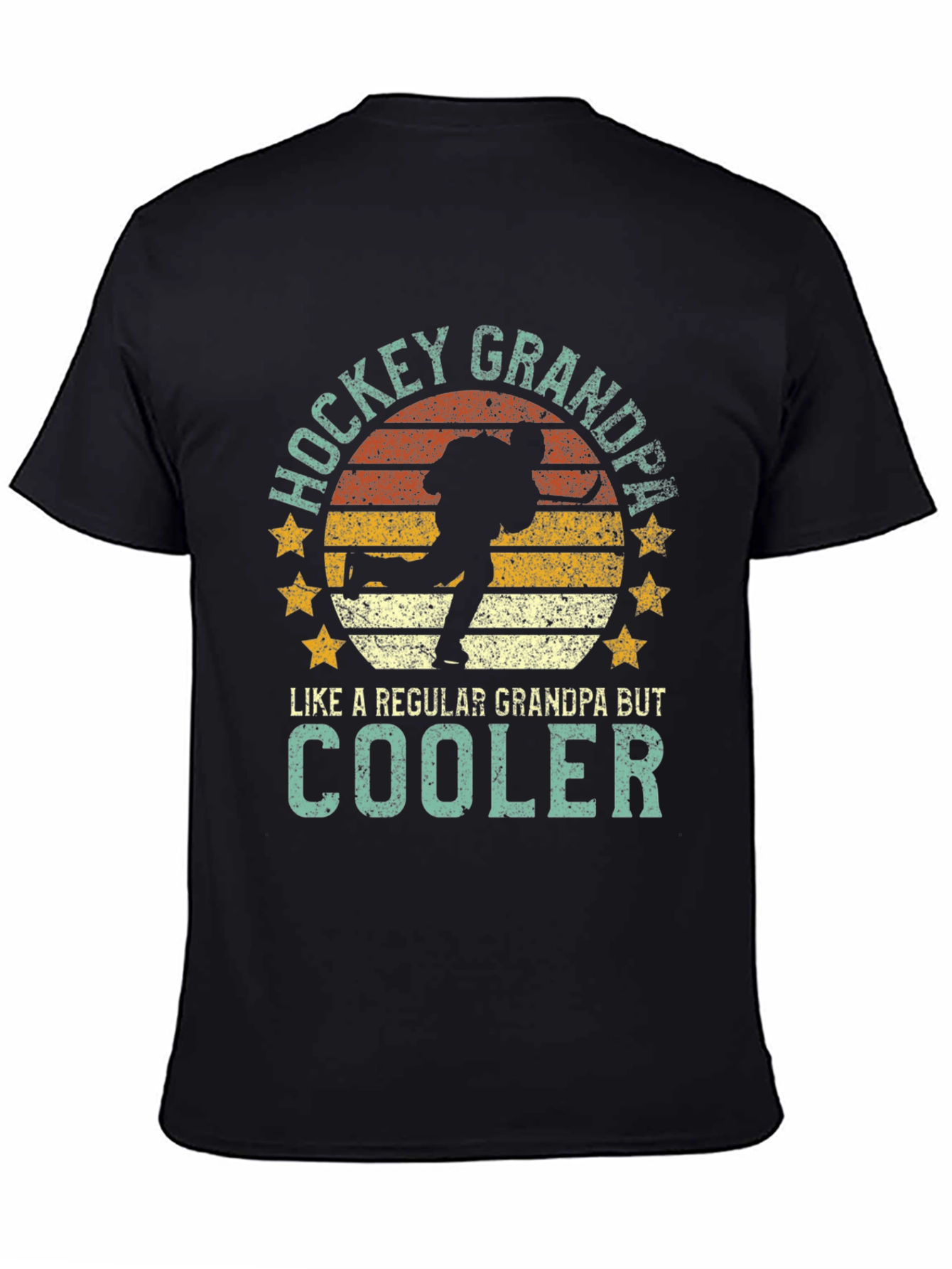 Hockey Grandpa Graphic T-Shirt - Cool Grandpa Tee