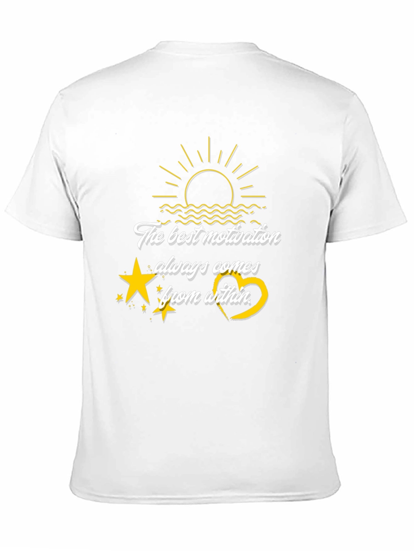 Motivational Black T-Shirt: The Best Motivation Comes From Within