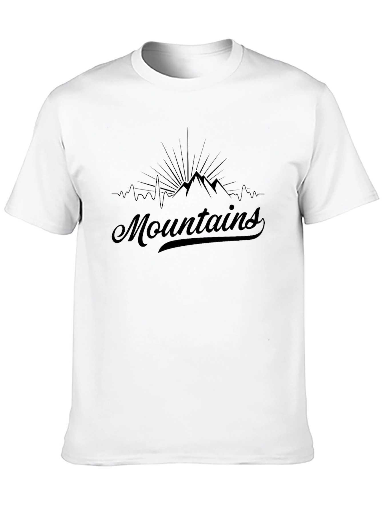 Mountains Graphic Black T-Shirt