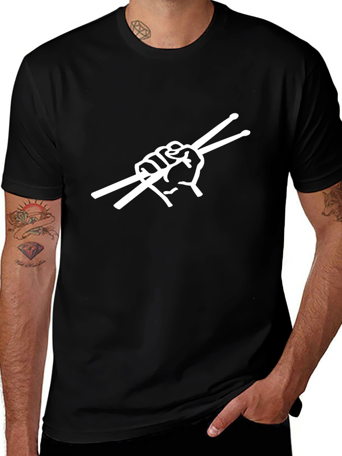 Drummers Fist Black T-Shirt
