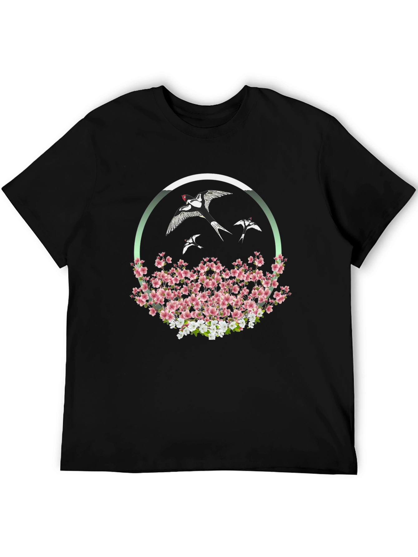 Floral Bird T-Shirt - Unique Graphic Tee