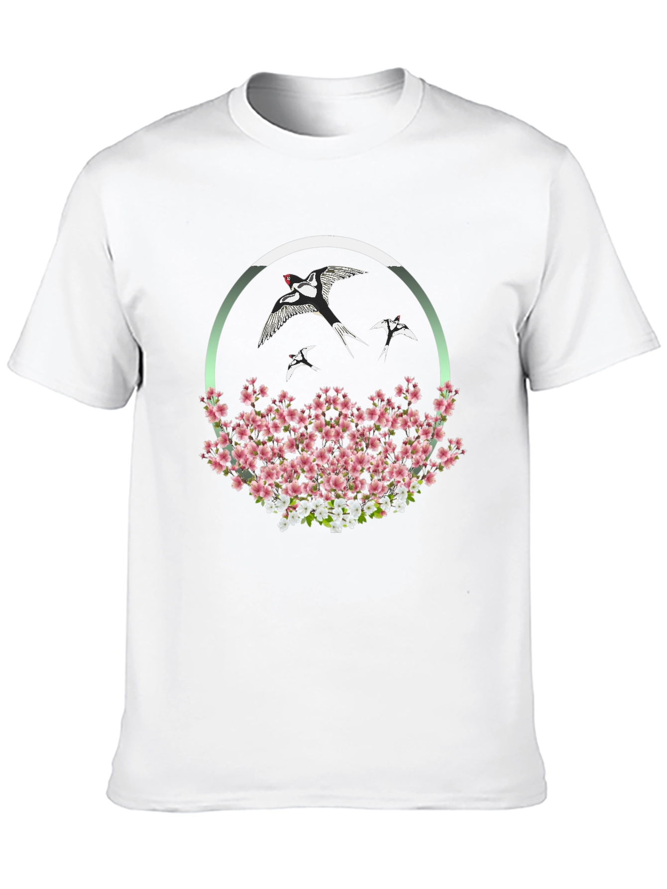 Floral Bird T-Shirt - Unique Graphic Tee