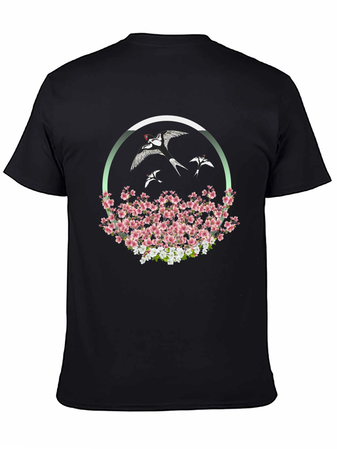 Floral Bird T-Shirt - Unique Graphic Tee