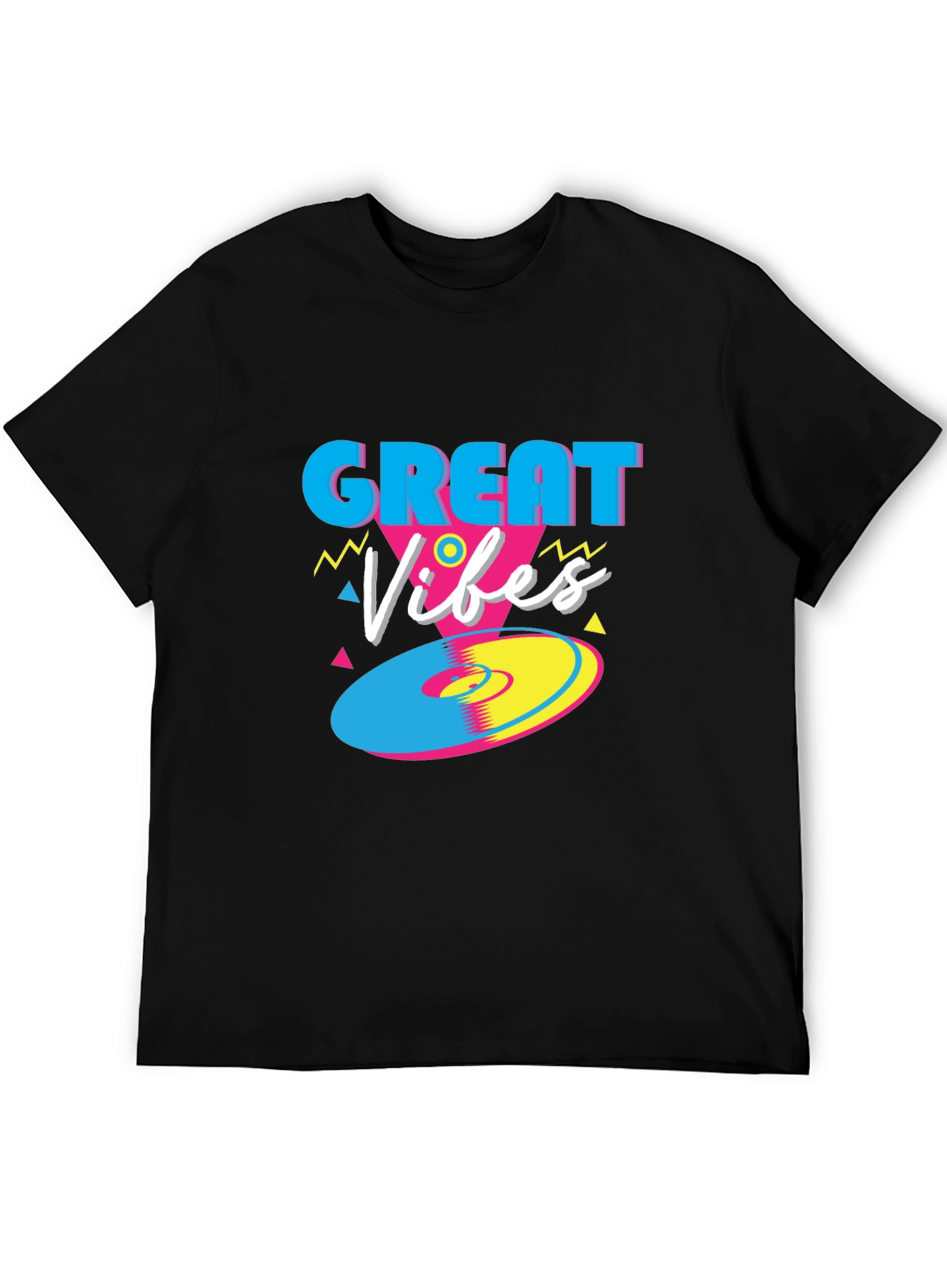 Great Vibes Retro T-Shirt - Funky 80s Style Tee