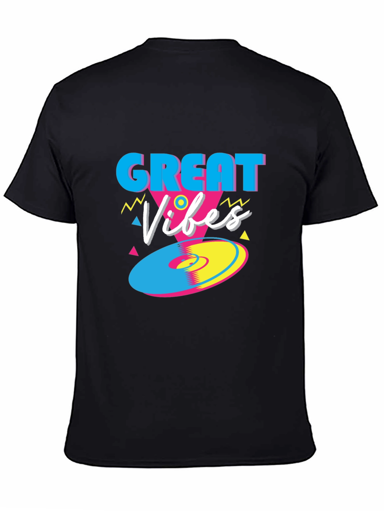 Great Vibes Retro T-Shirt - Funky 80s Style Tee
