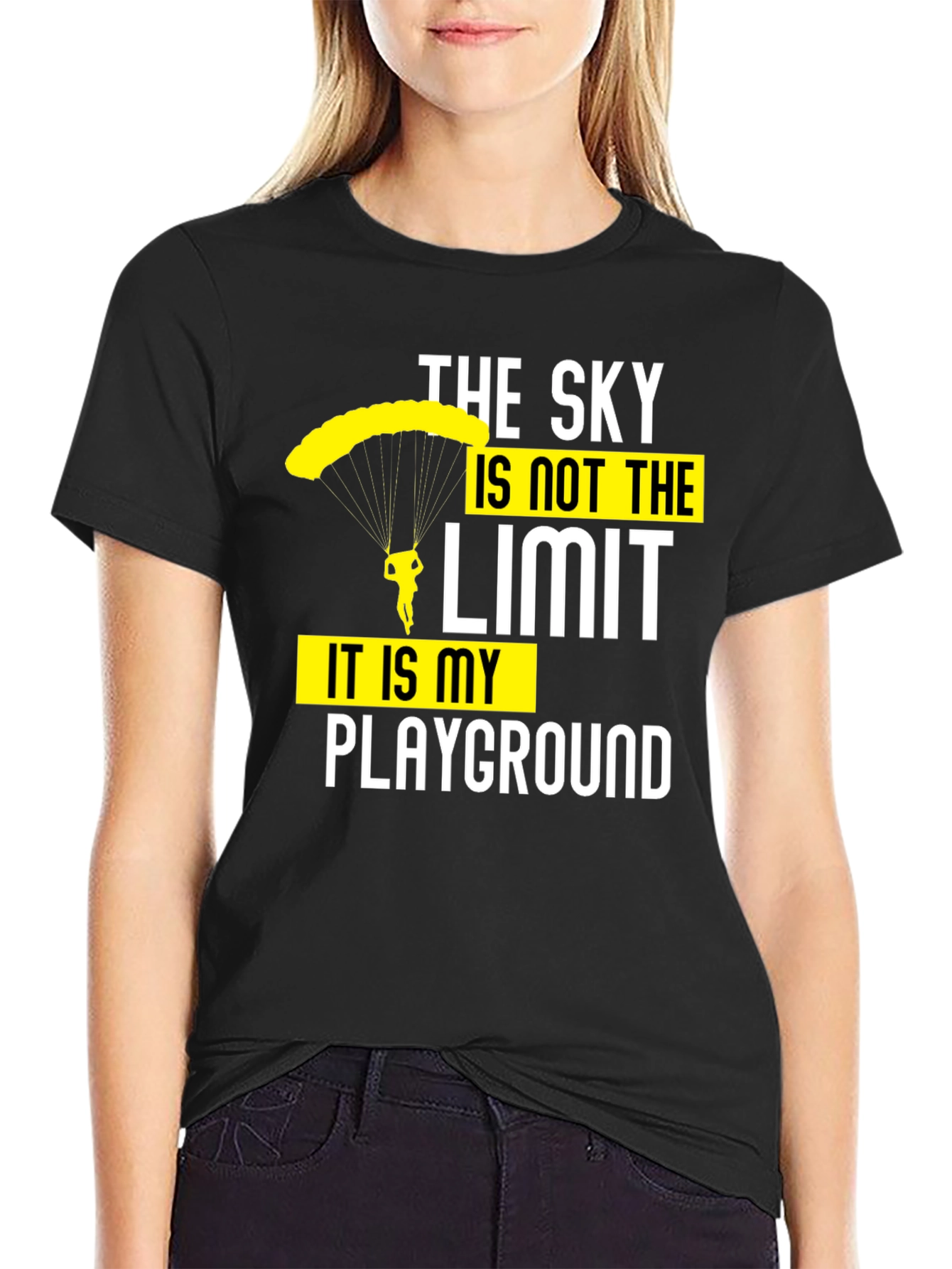 Skys the Limit Graphic T-Shirt - Black