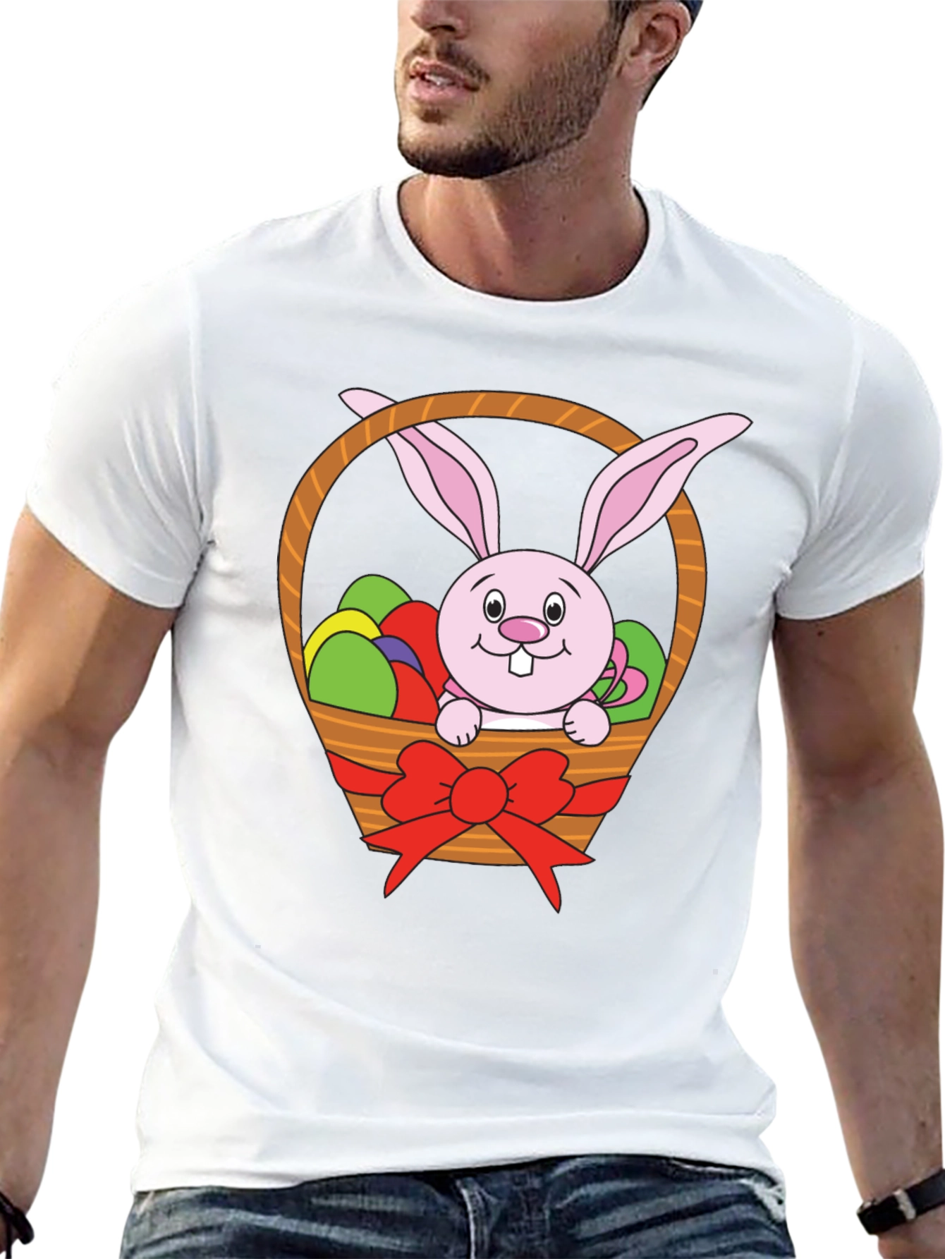 Easter Bunny Basket T-Shirt - Holiday Novelty Tee