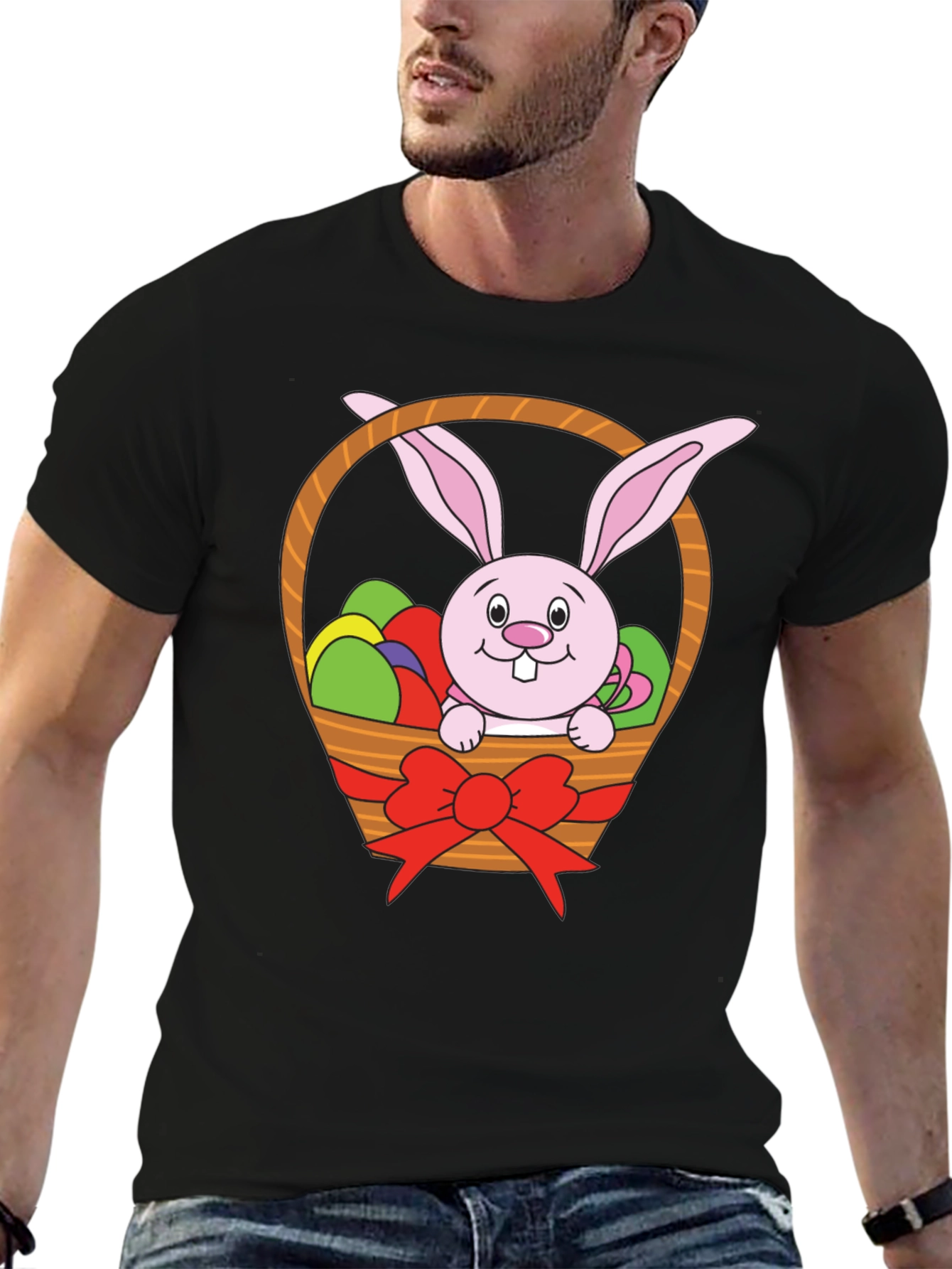 Easter Bunny Basket T-Shirt - Holiday Novelty Tee
