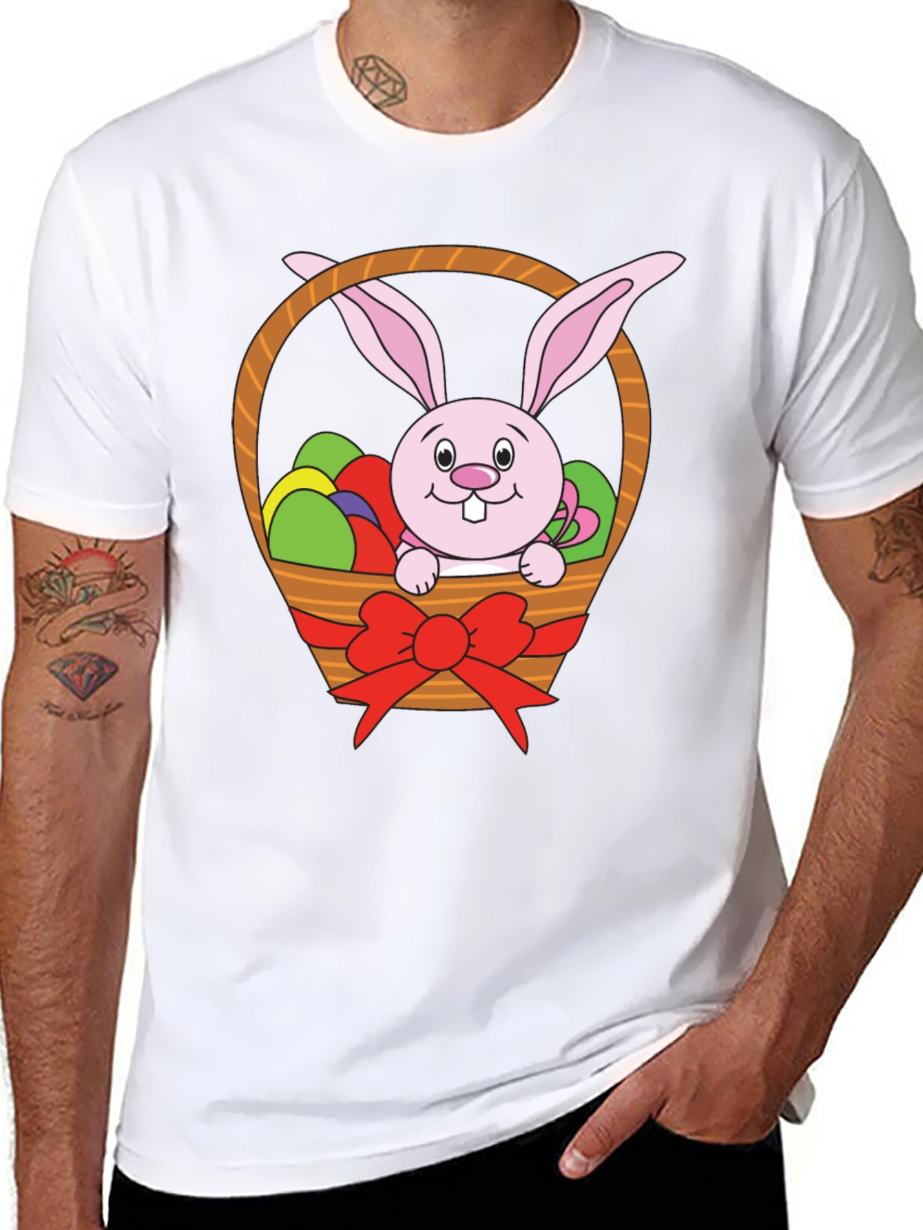 Easter Bunny Basket T-Shirt - Holiday Novelty Tee