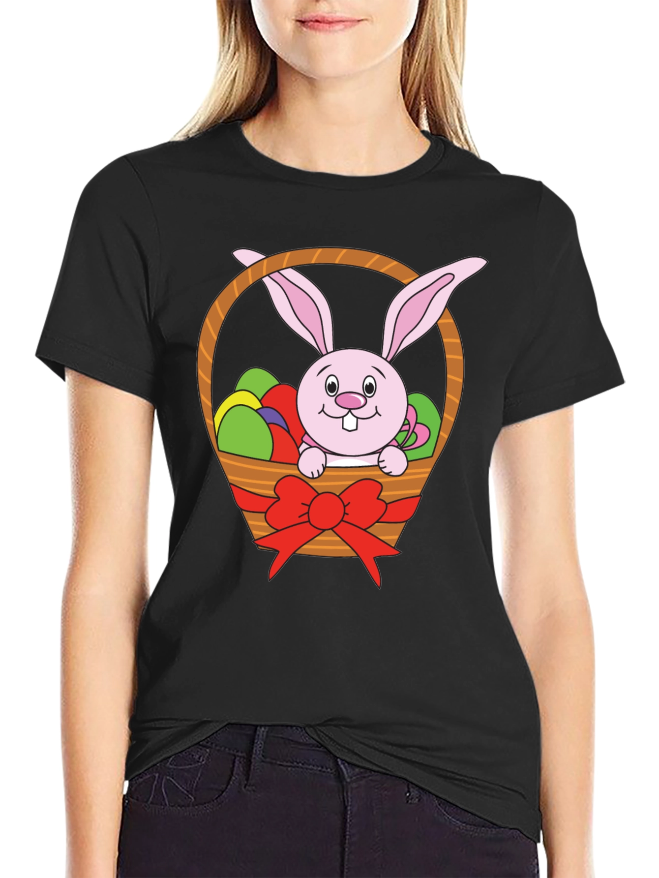 Easter Bunny Basket T-Shirt - Holiday Novelty Tee