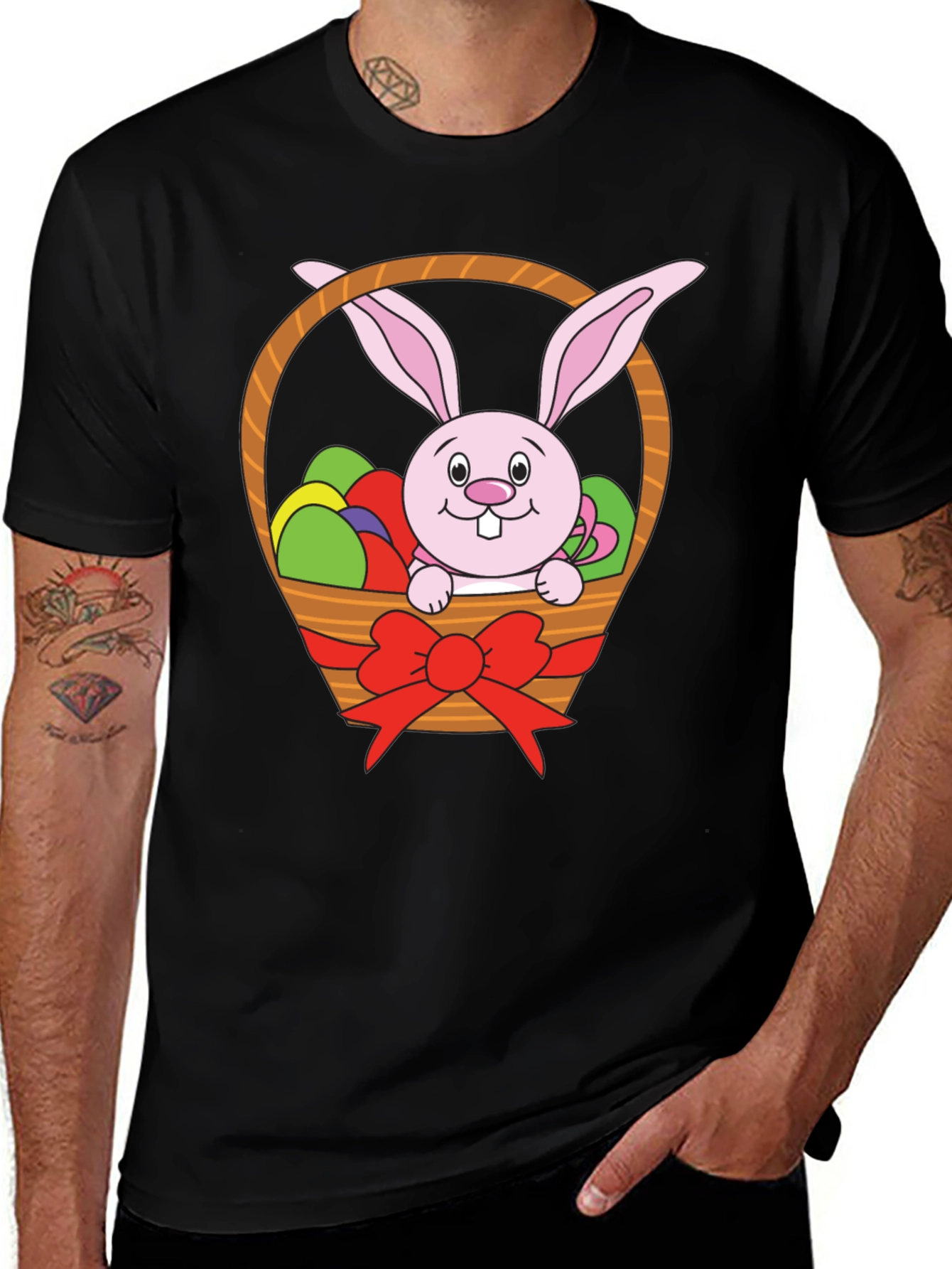 Easter Bunny Basket T-Shirt - Holiday Novelty Tee