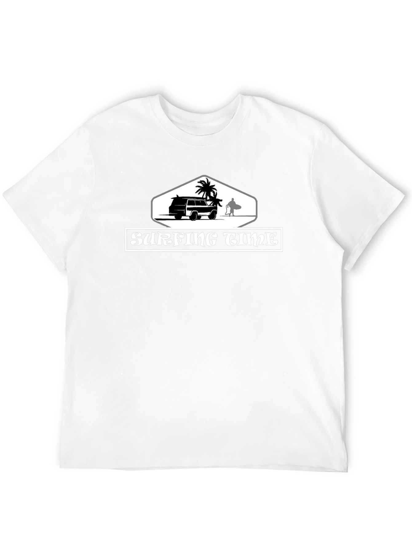 Surfing Time Graphic Tee - Black