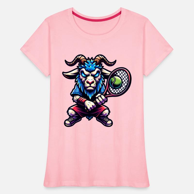 Goat Tennis Player Court Match Design