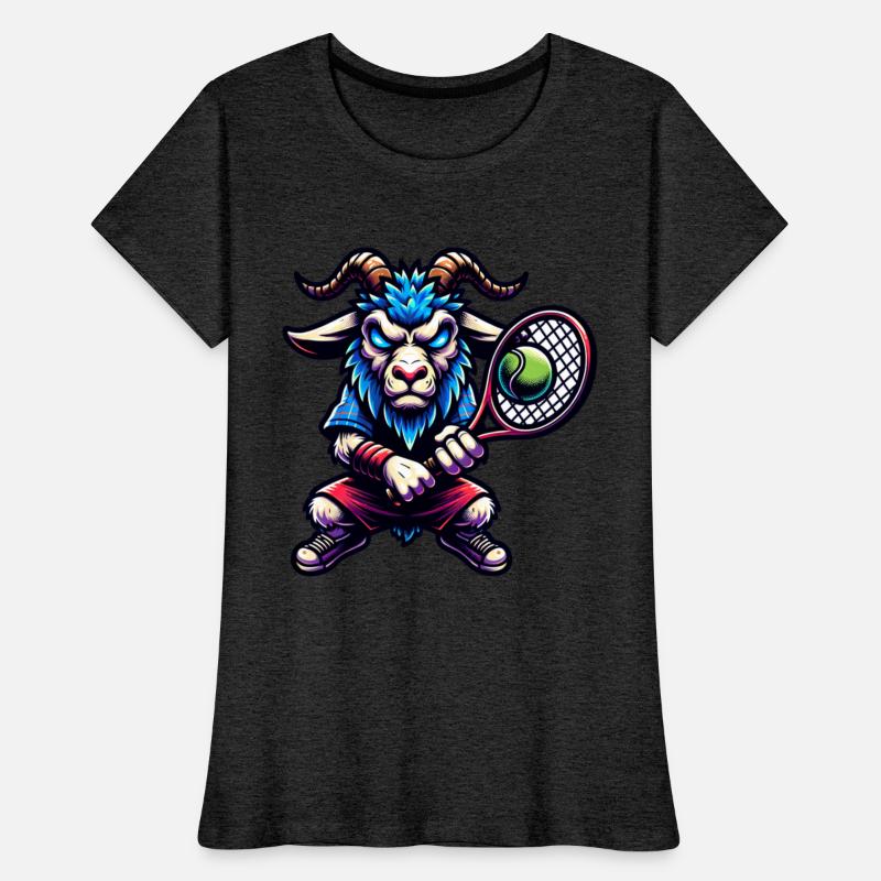 Goat Tennis Player Court Match Design