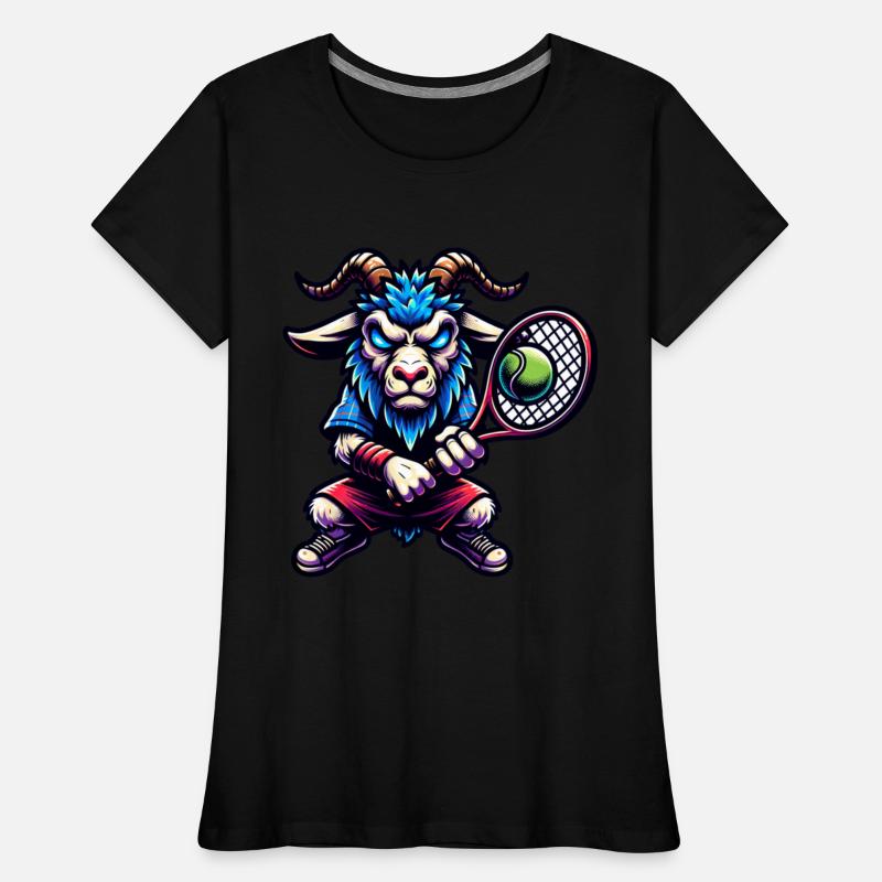 Goat Tennis Player Court Match Design