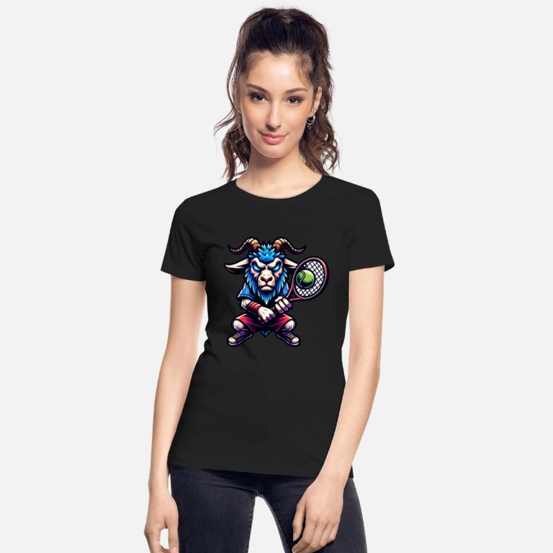 Goat Tennis Player Court Match Design