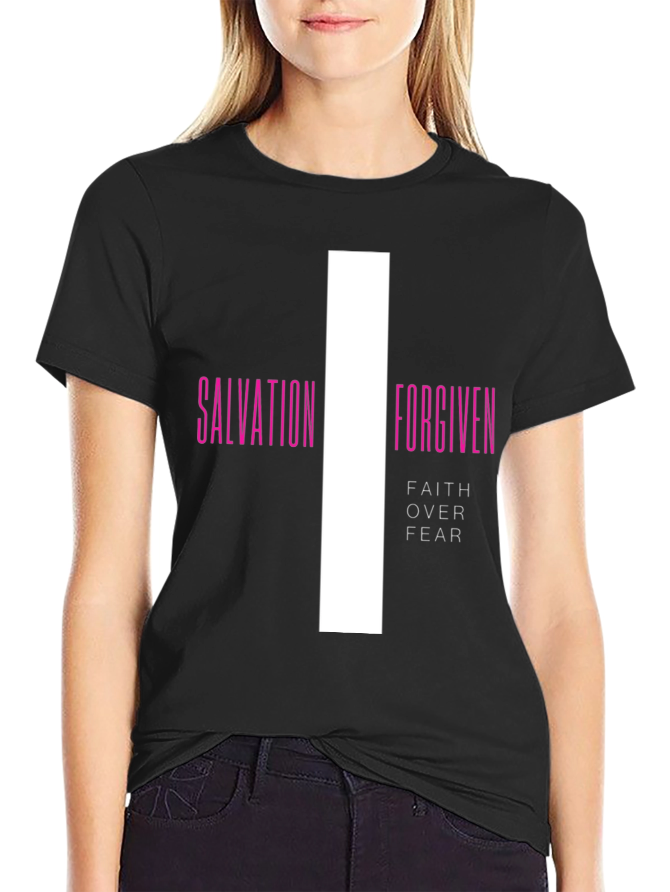 Salvation Forgiven Faith Over Fear Graphic Tee