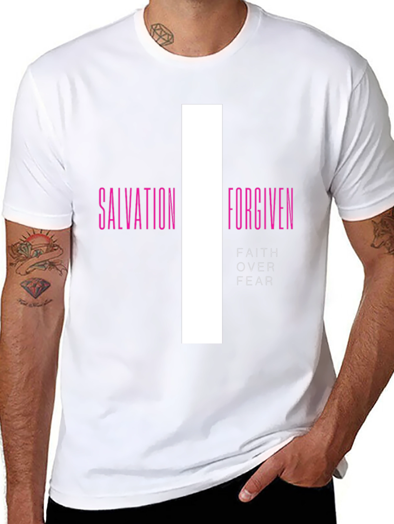 Salvation Forgiven Faith Over Fear Graphic Tee