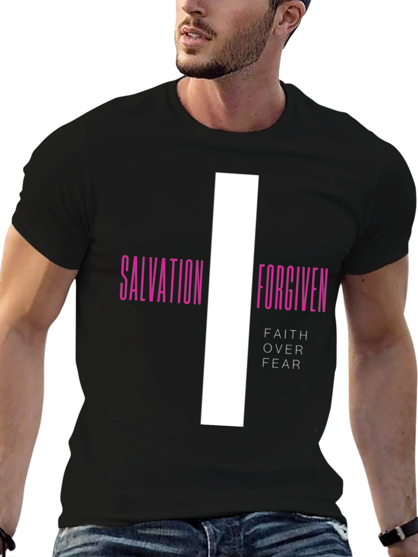 Salvation Forgiven Faith Over Fear Graphic Tee
