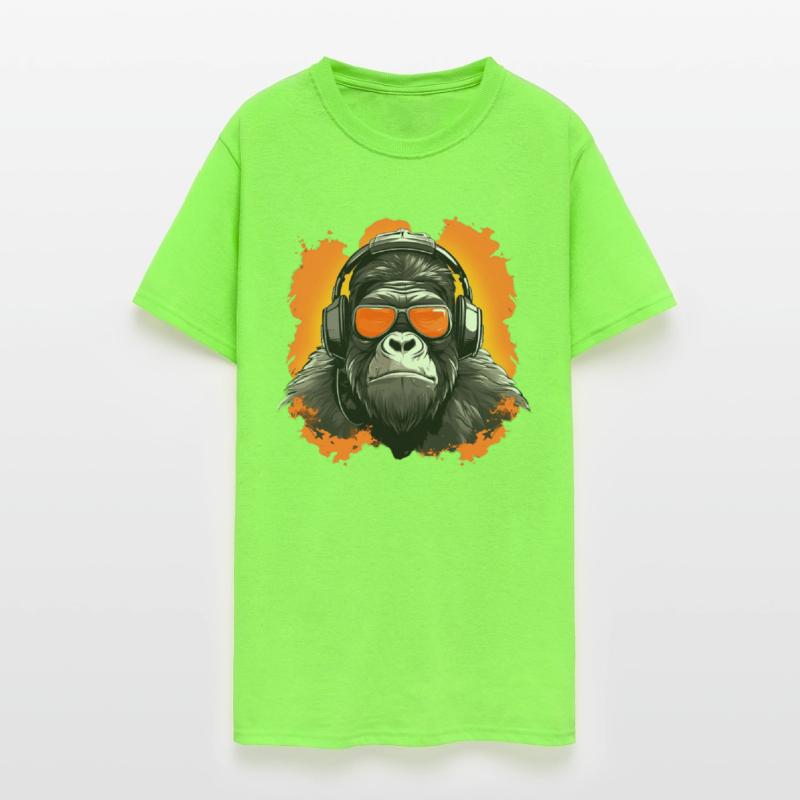 Gorilla Headset with Sunglass VR Gamer retro Shirt