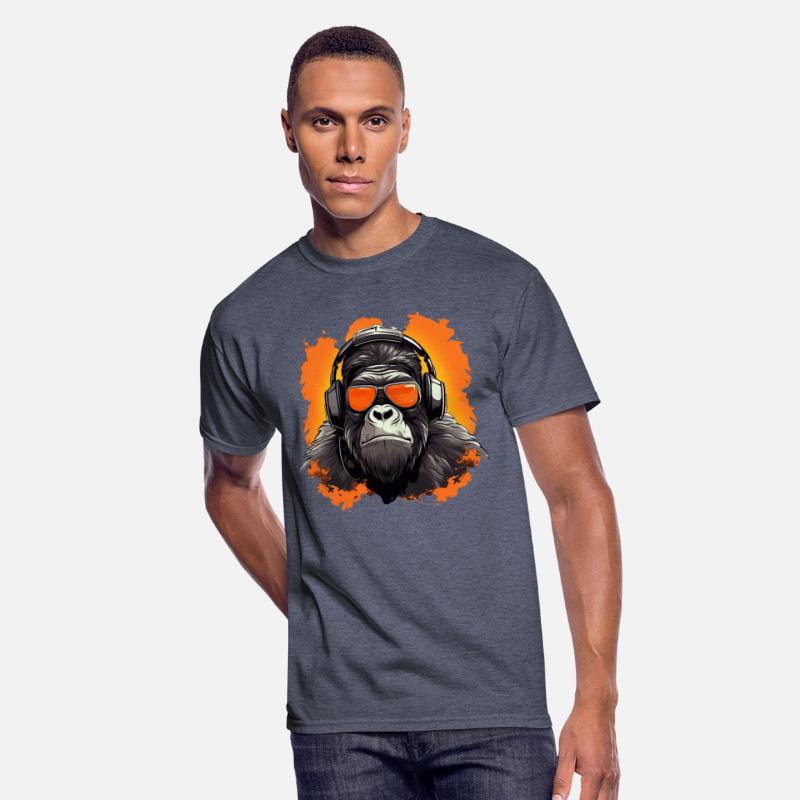 Gorilla Headset with Sunglass VR Gamer retro Shirt