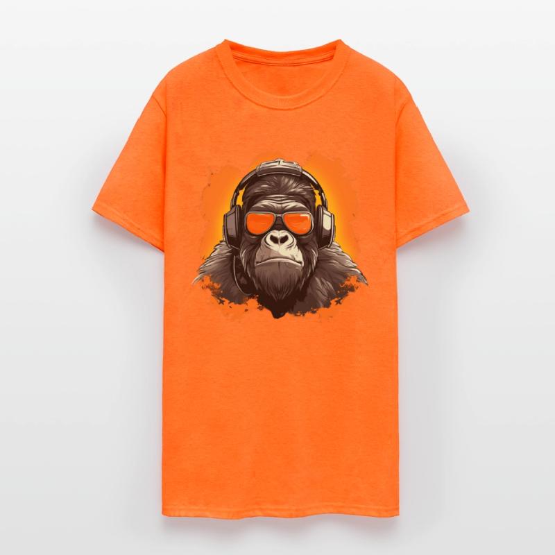 Gorilla Headset with Sunglass VR Gamer retro Shirt