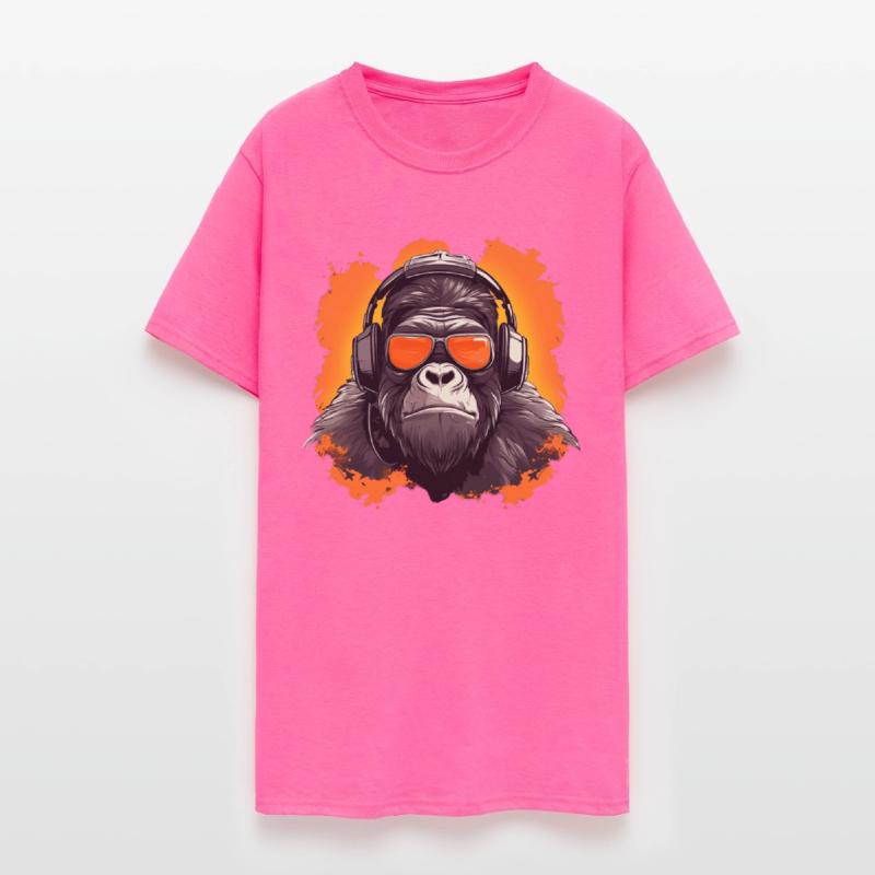 Gorilla Headset with Sunglass VR Gamer retro Shirt