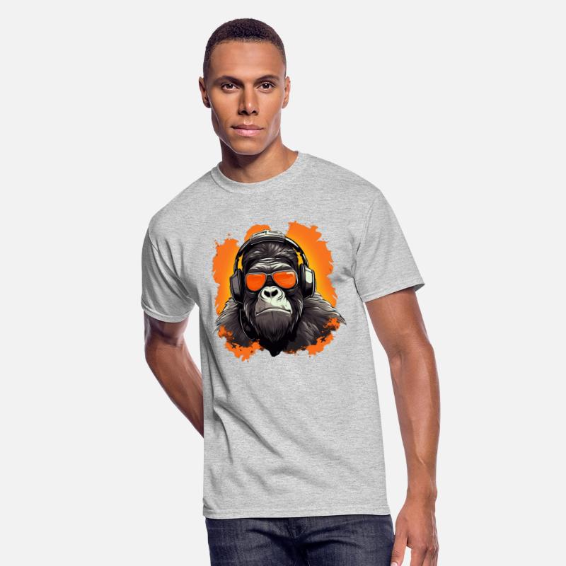 Gorilla Headset with Sunglass VR Gamer retro Shirt