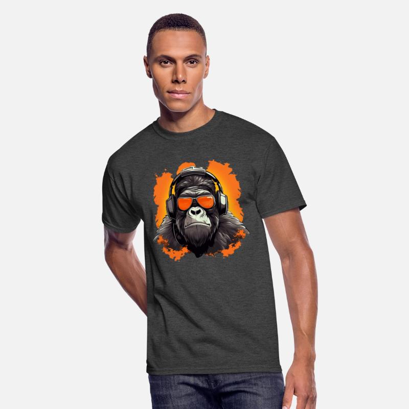 Gorilla Headset with Sunglass VR Gamer retro Shirt