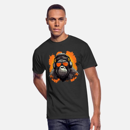 Gorilla Headset with Sunglass VR Gamer retro Shirt