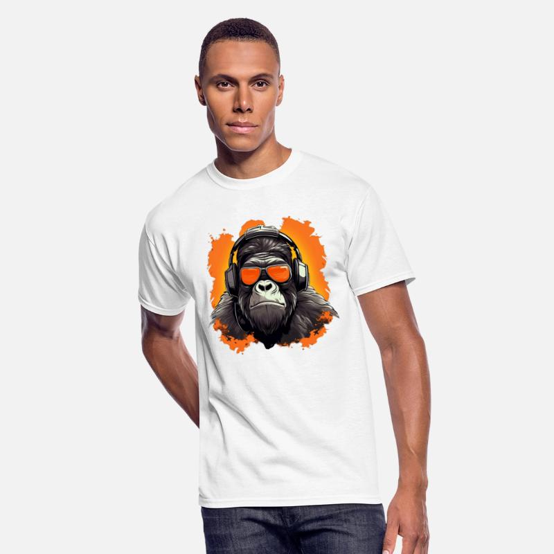 Gorilla Headset with Sunglass VR Gamer retro Shirt