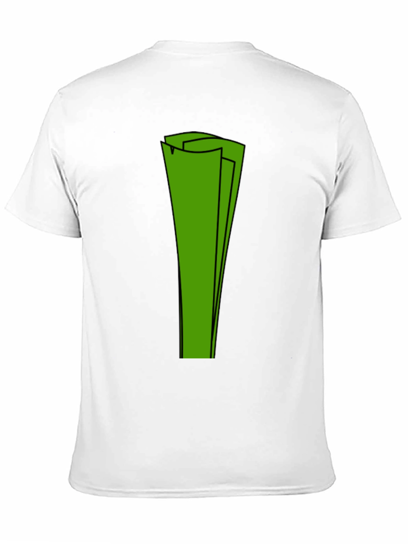 Green Leek Graphic Black T-Shirt
