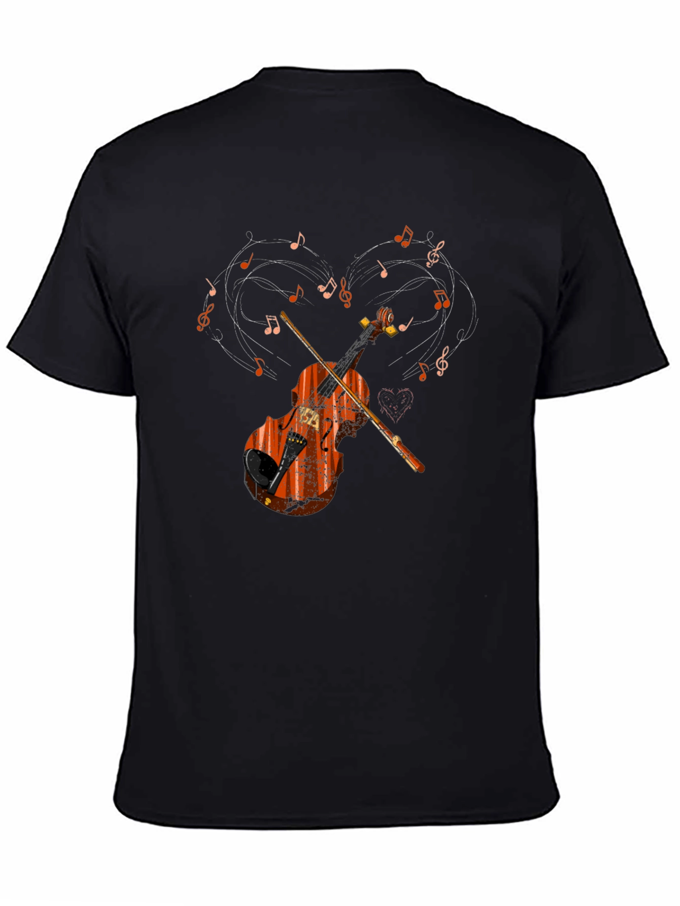 Musical Violin Heart T-Shirt