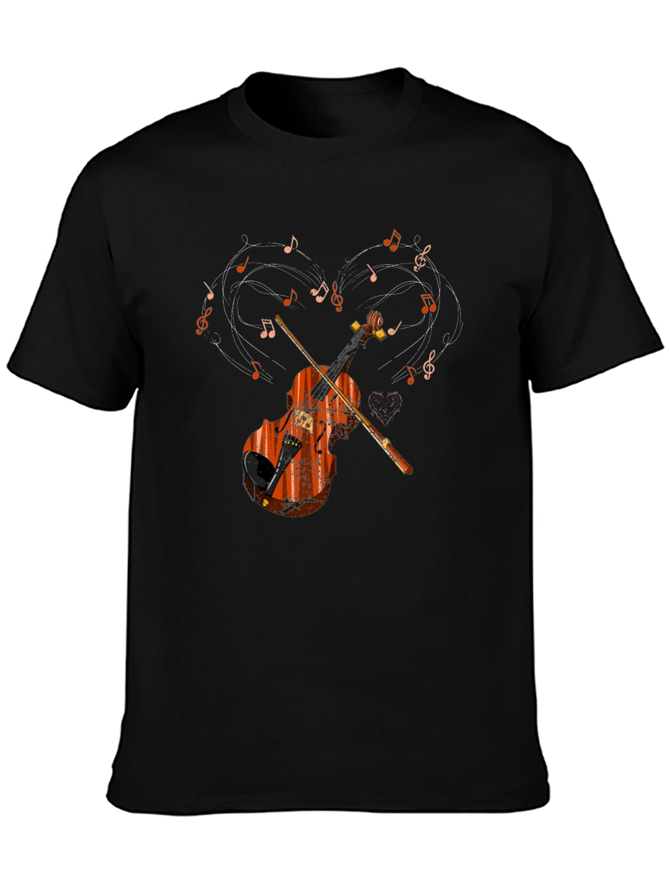 Musical Violin Heart T-Shirt