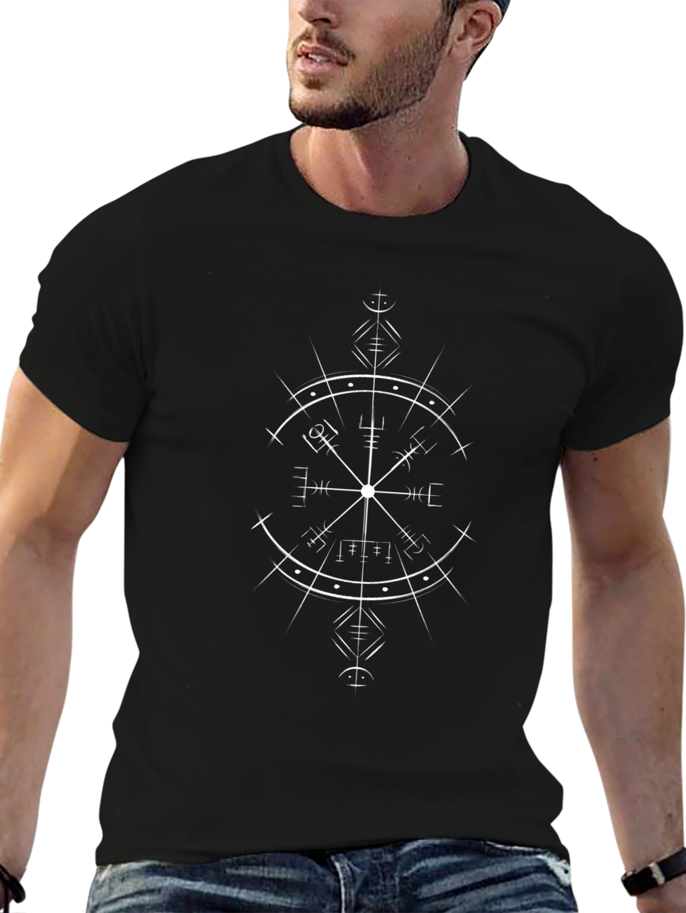 Vegvisir Compass T-Shirt - Norse Viking Design