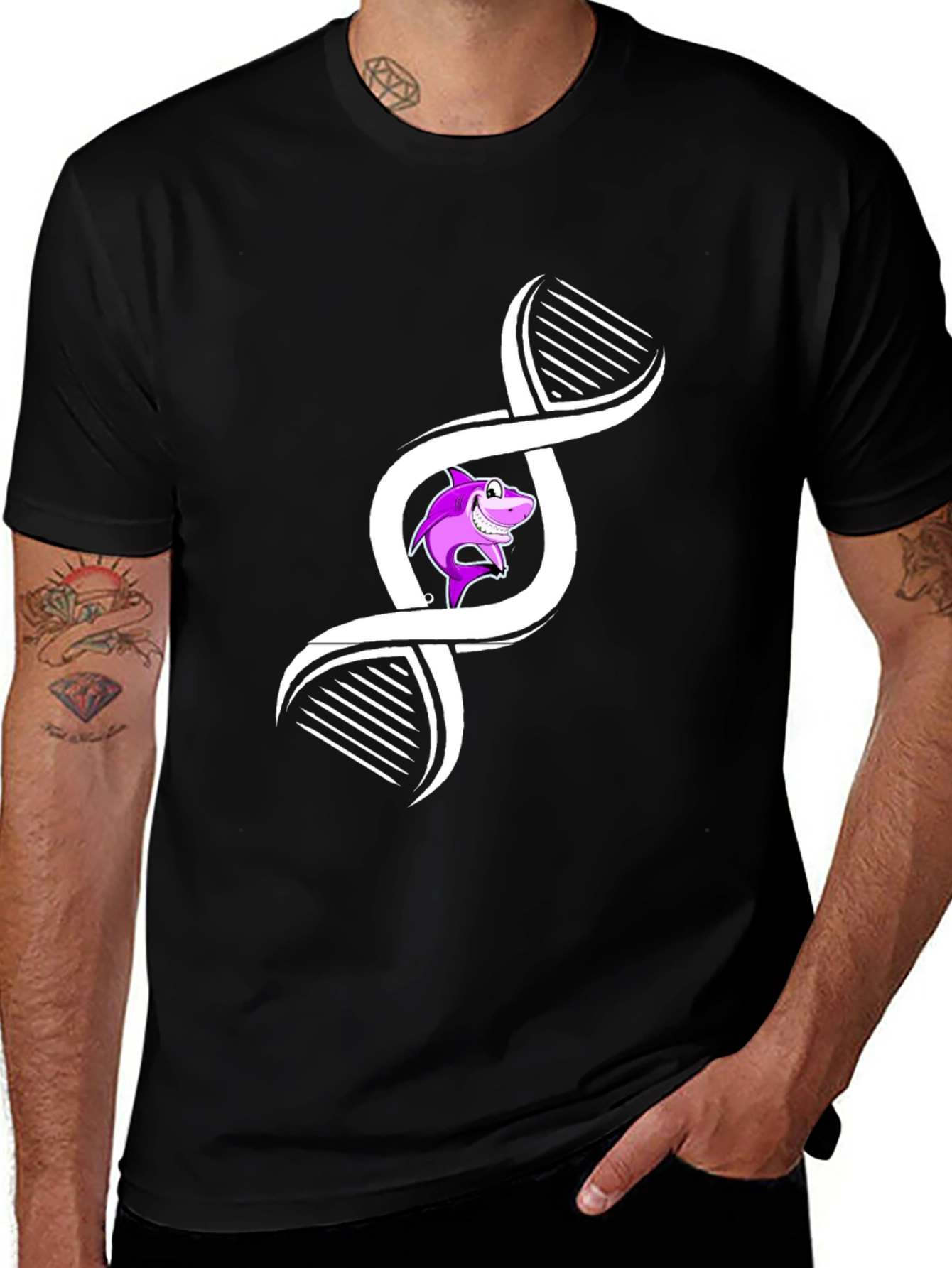 DNA Shark T-Shirt - Funny Genetic Design