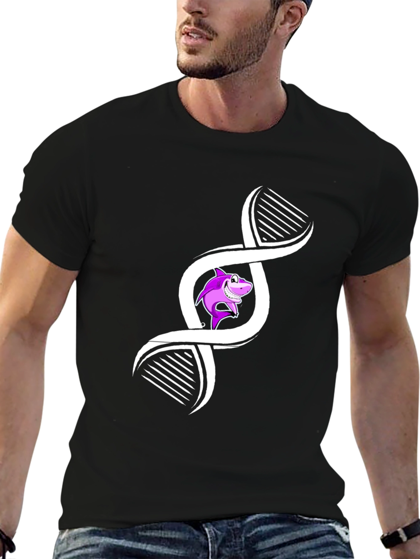 DNA Shark T-Shirt - Funny Genetic Design