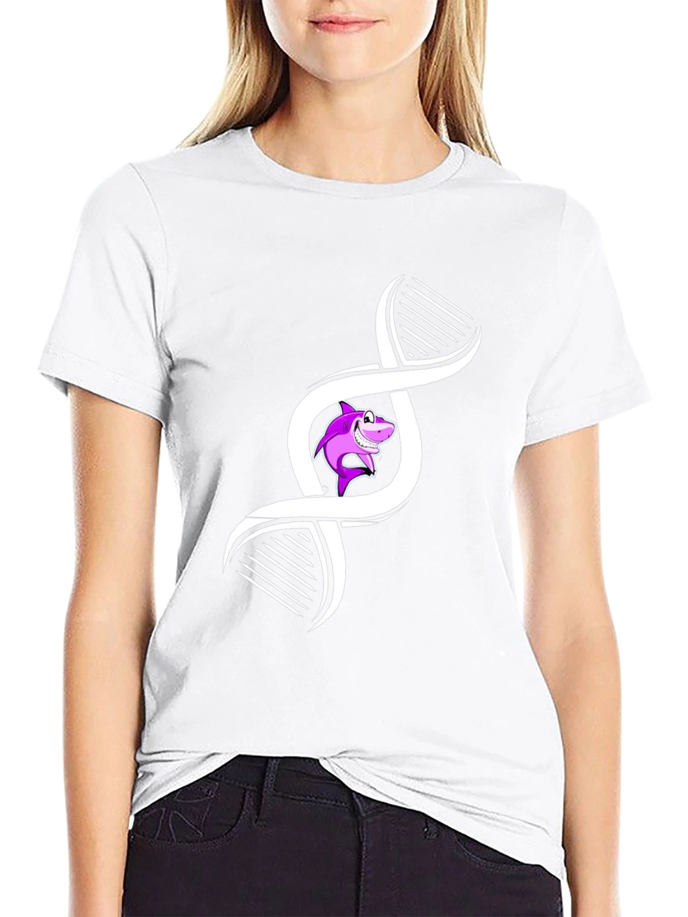 DNA Shark T-Shirt - Funny Genetic Design