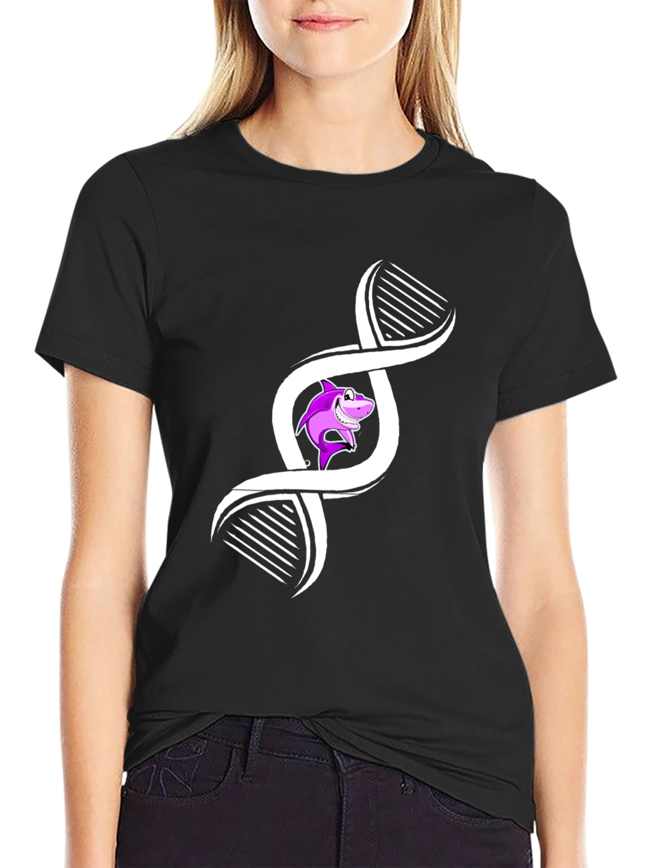 DNA Shark T-Shirt - Funny Genetic Design