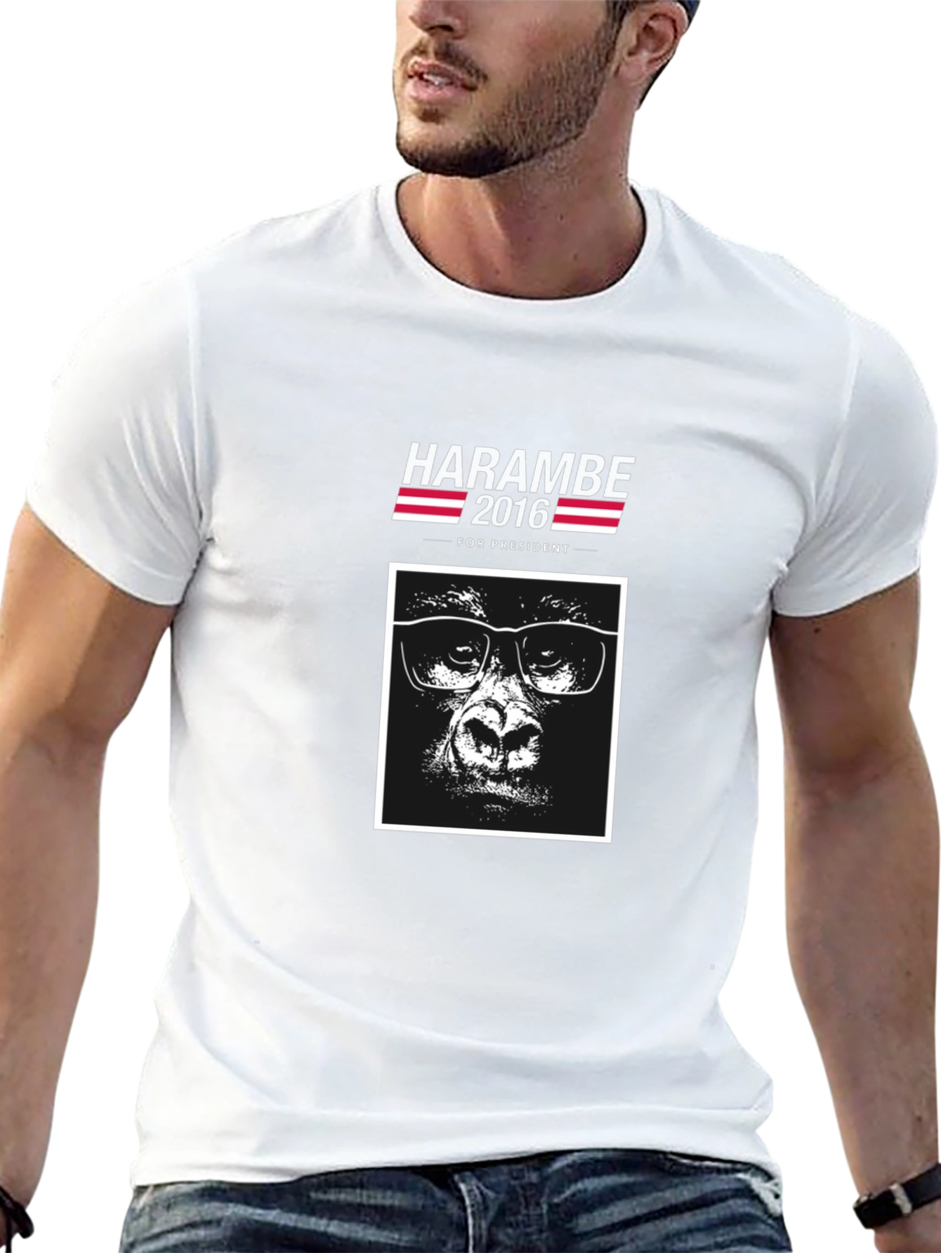 Harambe 2016 for President Black T-Shirt