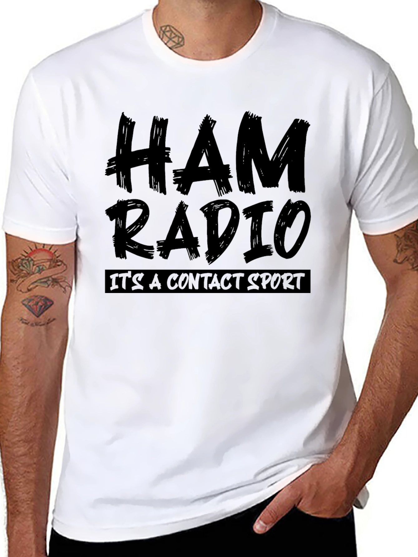Ham Radio Contact Sport Graphic Tee