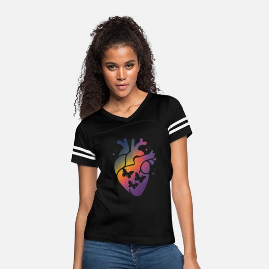 Gradient Heart with Butterflies