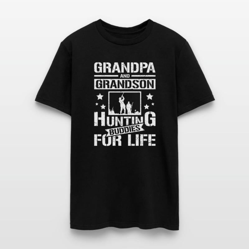 Grandpa and grandson hunting buddies