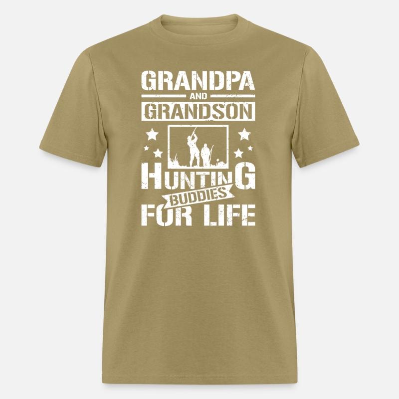 Grandpa and grandson hunting buddies