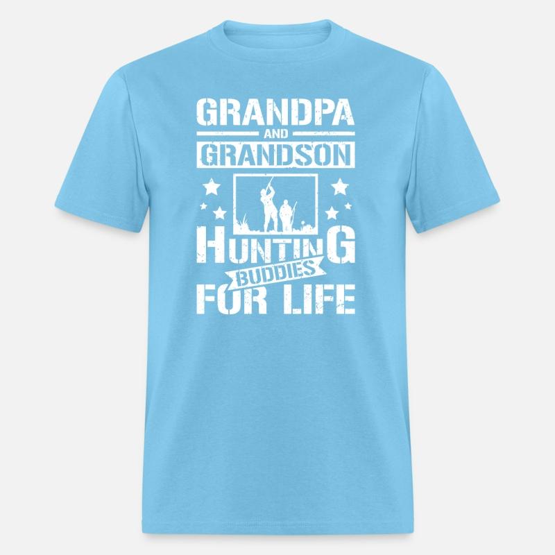 Grandpa and grandson hunting buddies