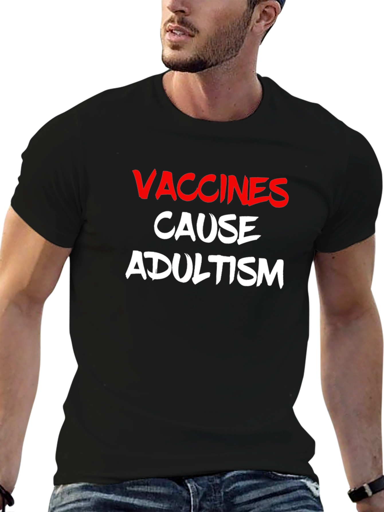Vaccines Cause Adultism Graphic T-Shirt