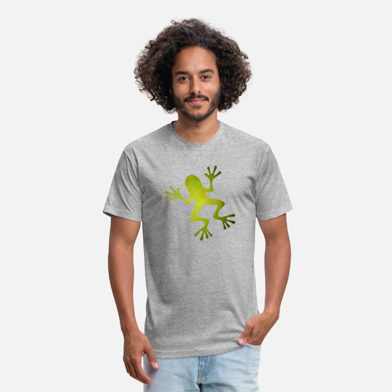 Green frog silhouette with a tropical look Design